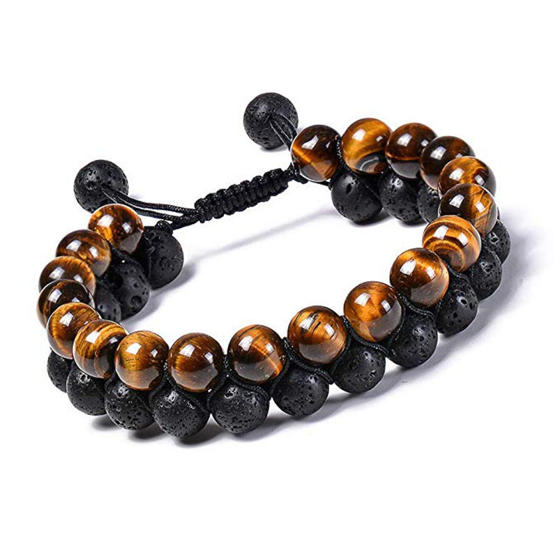 BoldlyBeautiful - Tiger Eye Couple Bracelets Matte Black Agate Beads Jewelry