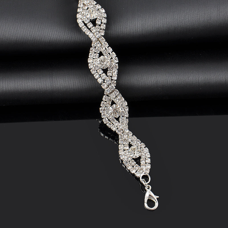 BoldlyBeautiful - Crystal Flash Diamond Bracelet Women's Simple Jewelry