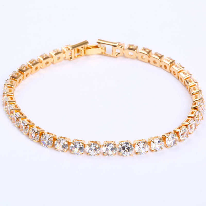 BoldlyBeautiful - Cubic Zirconia Tennis Bracelet Iced Out Chain Crystal Jewelry