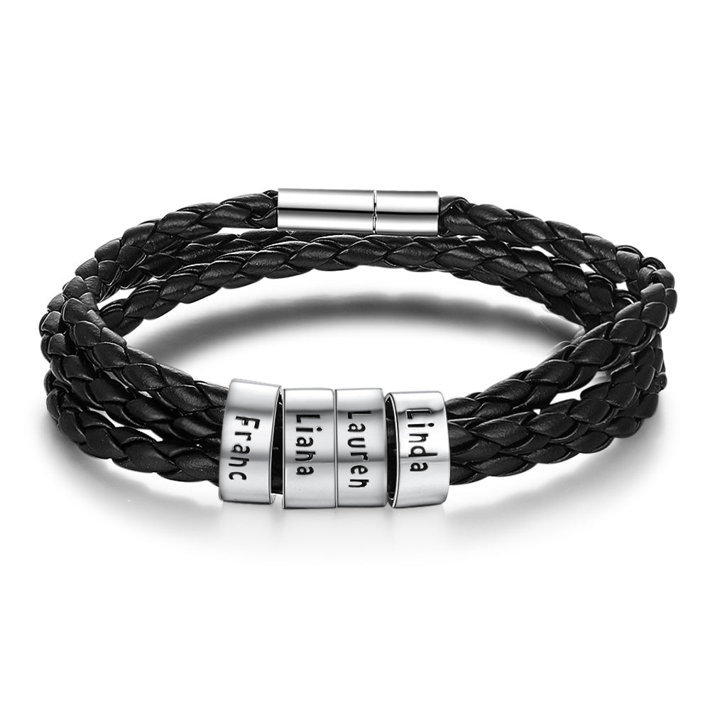 BoldlyBeautiful - Braided Genuine Leather Bracelet Jewelry