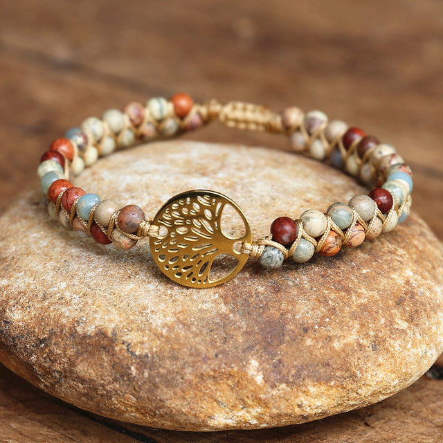 BoldlyBeautiful - Agate Hand-woven Beads Yoga Bracelet