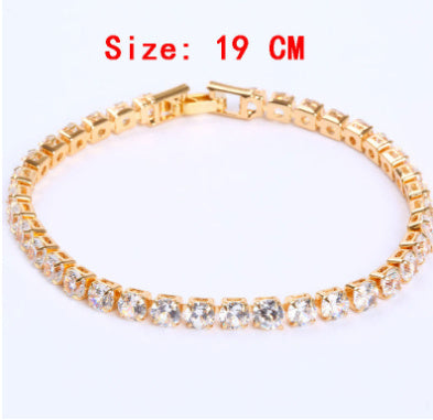 BoldlyBeautiful - Cubic Zirconia Tennis Bracelet Iced Out Chain Crystal Jewelry