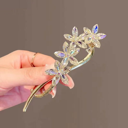 BoldlyBeautiful - Fairy Flower Hairpin With Crystal Design