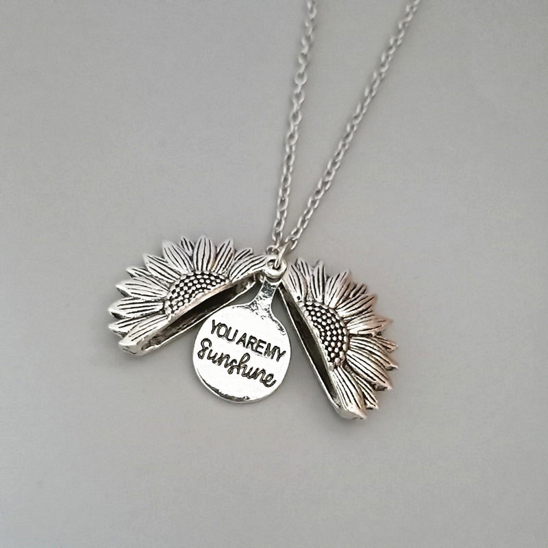 BoldlyBeautiful - Sunflower Double Lettering Necklace