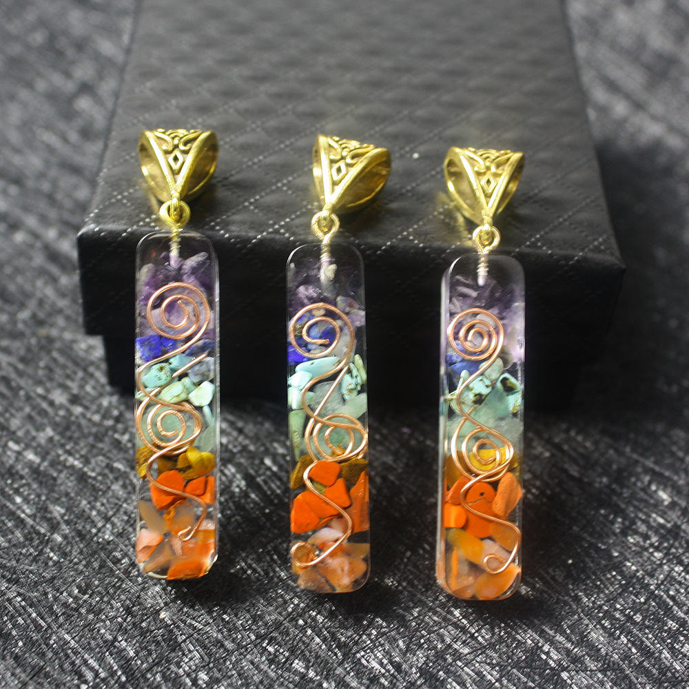 BoldlyBeautiful - Gravel Seven Chakra Spirit Pendant Necklace