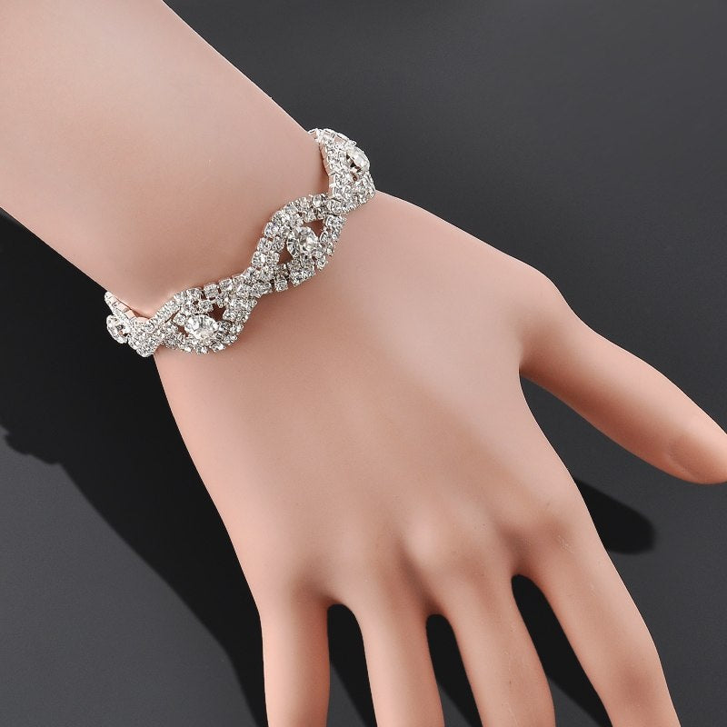 BoldlyBeautiful - Crystal Flash Diamond Bracelet Women's Simple Jewelry