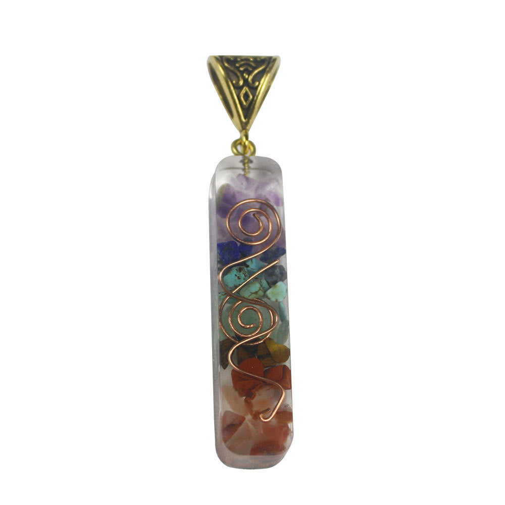 BoldlyBeautiful - Gravel Seven Chakra Spirit Pendant Necklace