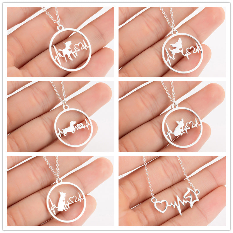 BoldlyBeautiful - Pet Dog Paw Print Pendant Necklace