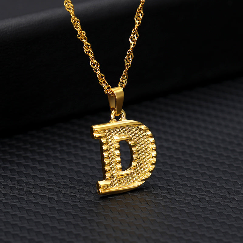 BoldlyBeautiful - 26 Letters Gold-Plated Pendant Necklace