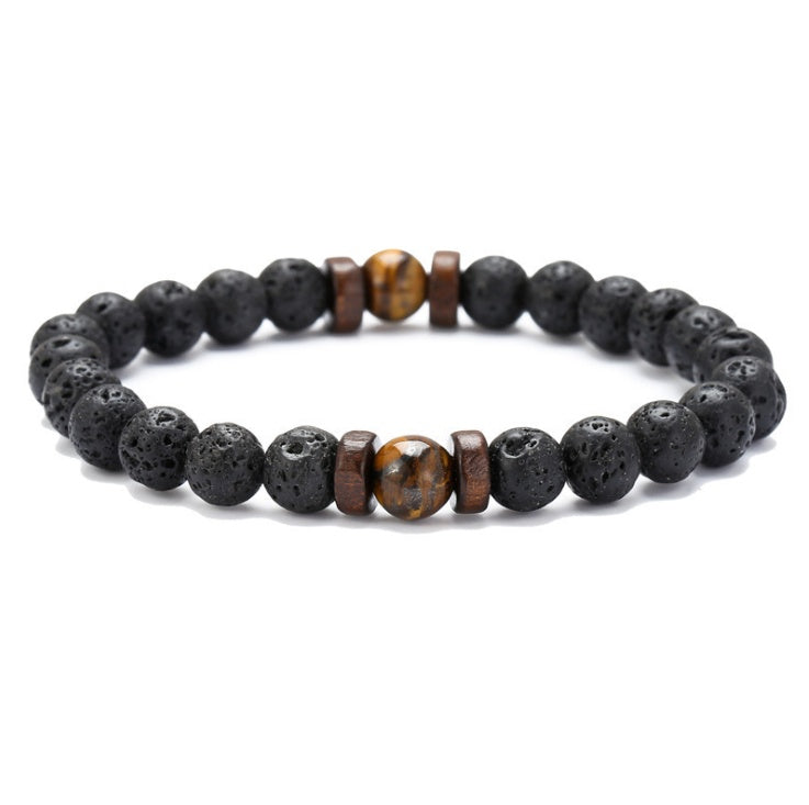 BoldlyBeautiful - Personality Men's Black Volcanic Stone Bracelet Fashion Jewelry