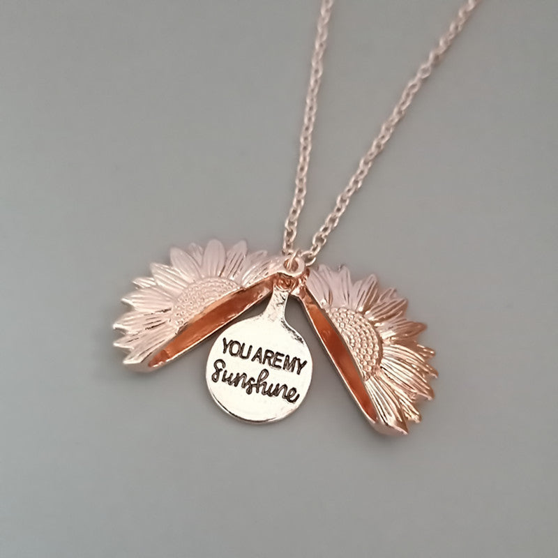 BoldlyBeautiful - Sunflower Double Lettering Necklace