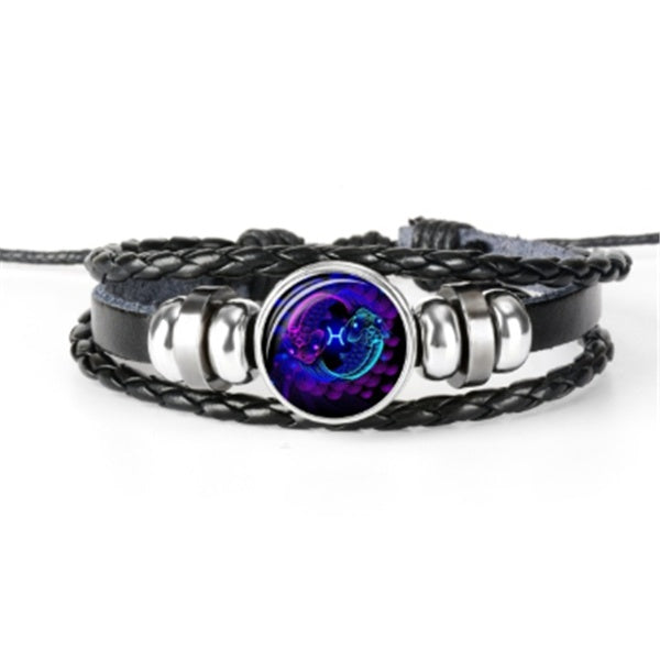 BoldlyBeautiful - Zodiac Constellation Braided Design Bracelet for Men Women Kids