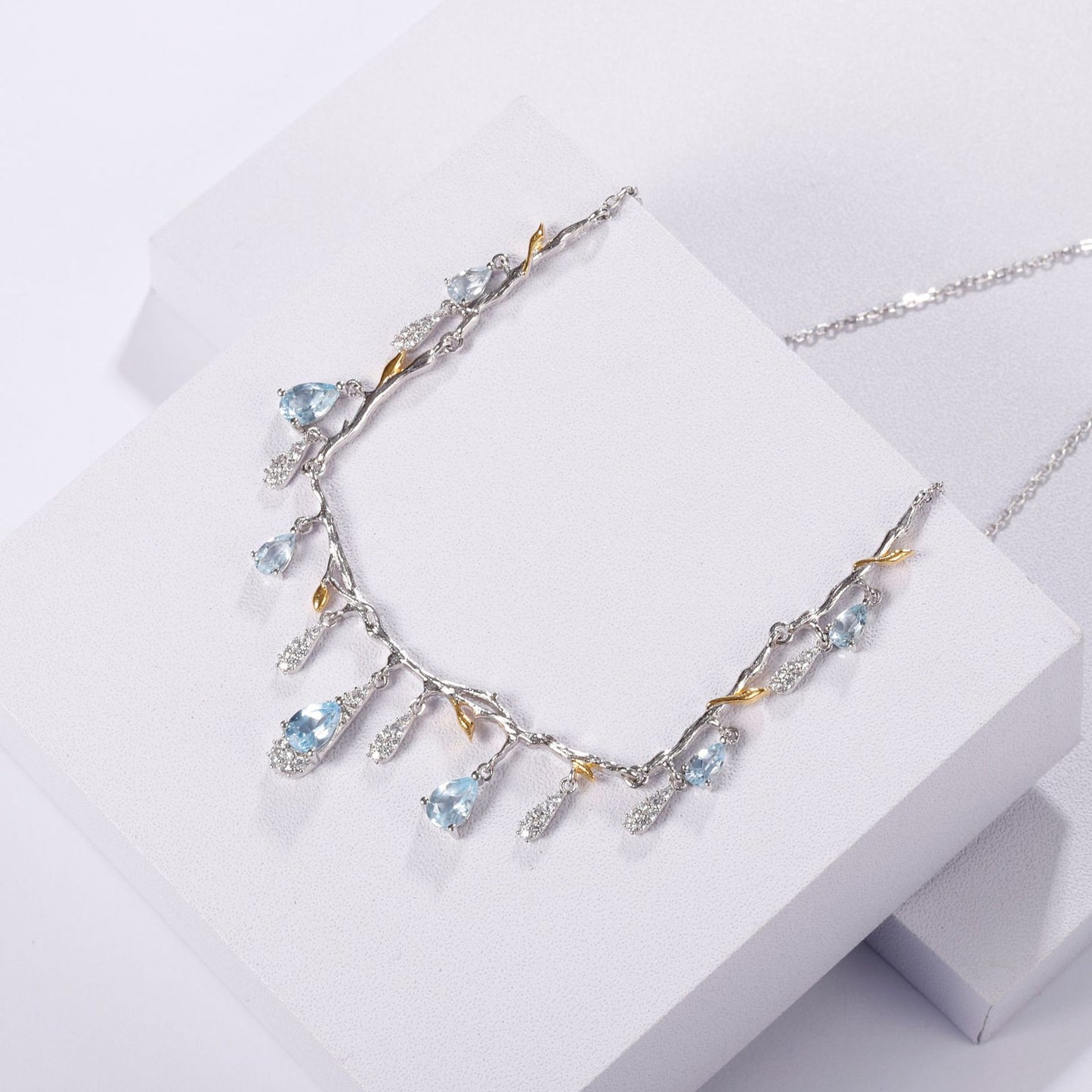 BoldlyBeautiful - S925 Silver Natural Topaz Necklace