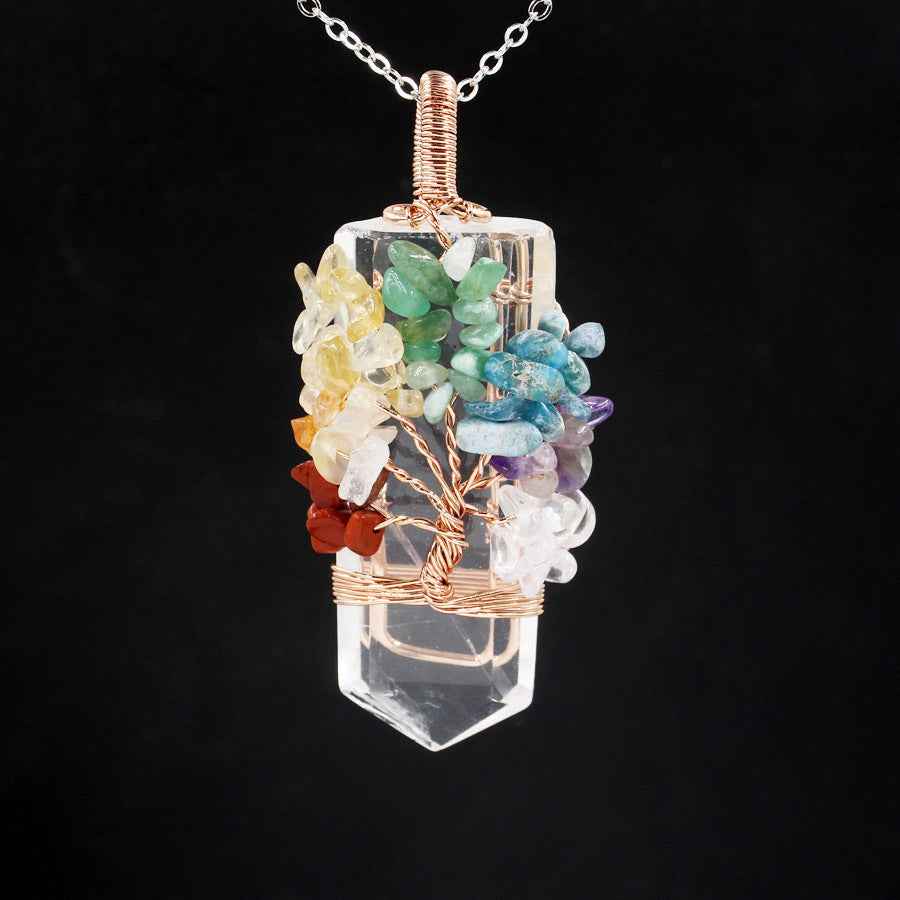 BoldlyBeautiful - Sword-Shaped Crystal Tree Necklace