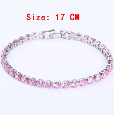 BoldlyBeautiful - Cubic Zirconia Tennis Bracelet Iced Out Chain Crystal Jewelry