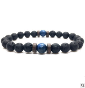 BoldlyBeautiful - Personality Men's Black Volcanic Stone Bracelet Fashion Jewelry