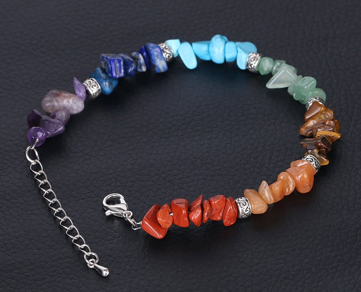 BoldlyBeautiful - Gravel Bracelet 7 Chakra Extension Chain Fashion Jewelry