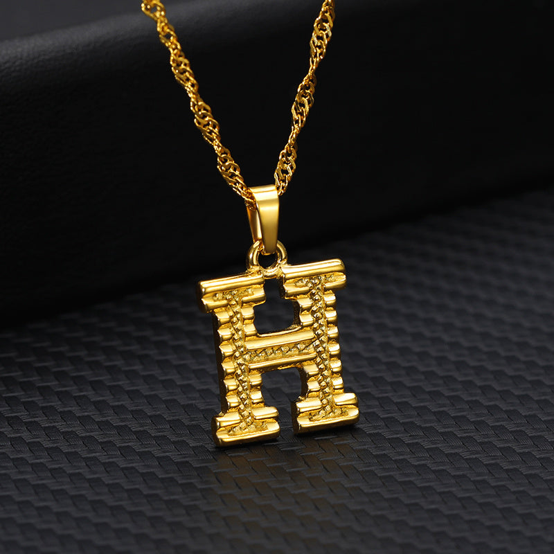 BoldlyBeautiful - 26 Letters Gold-Plated Pendant Necklace