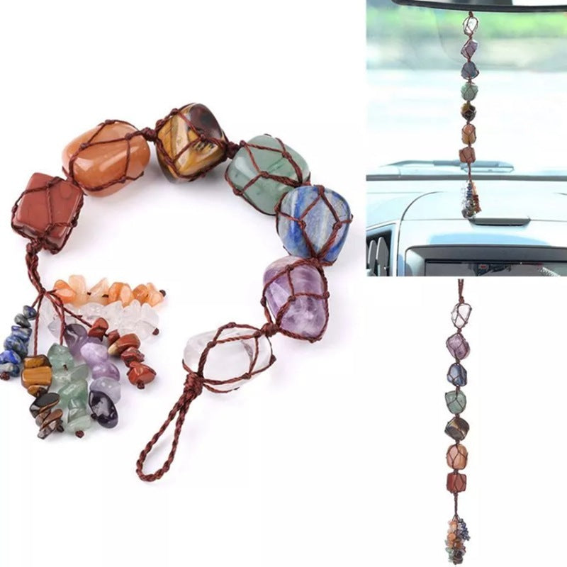 BoldlyBeautiful - 7 Chakra Natural Stone Car Necklace