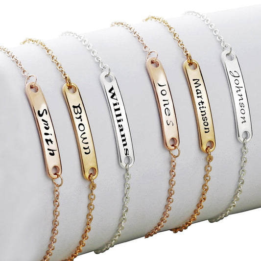 BoldlyBeautiful - Custom Engraved Name Bracelet Fashion Jewelry