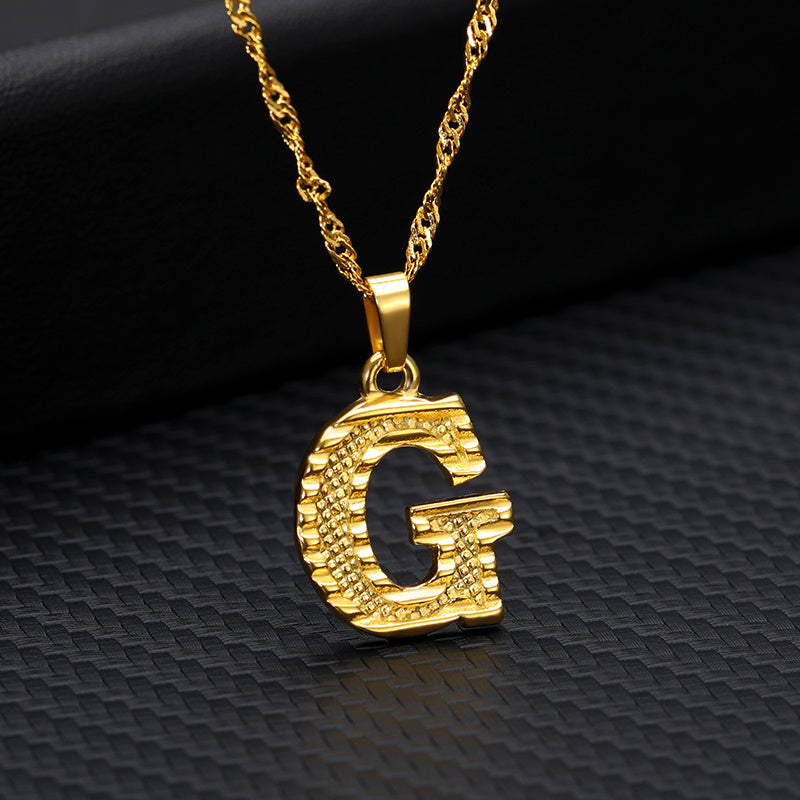 BoldlyBeautiful - 26 Letters Gold-Plated Pendant Necklace