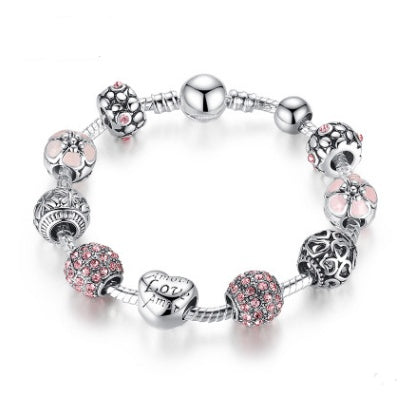 BoldlyBeautiful - Elegant Silver Charm Bracelet Fashion Jewelry