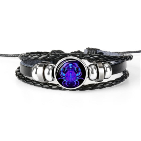 BoldlyBeautiful - Zodiac Constellation Braided Design Bracelet for Men Women Kids