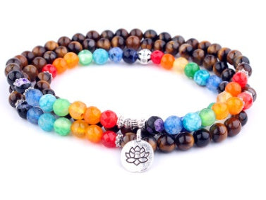 BoldlyBeautiful - Natural Stone Bracelet with Lotus Life Tree Anklet