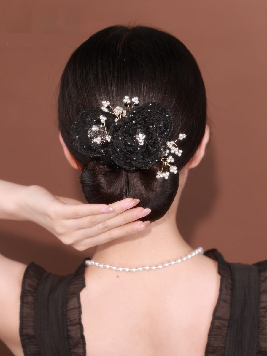 BoldlyBeautiful - Starry Sky Flower Style Hair Clip Black