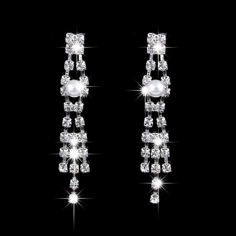 BoldlyBeautiful - Pearl Earrings Necklace Bridal Set | 2025