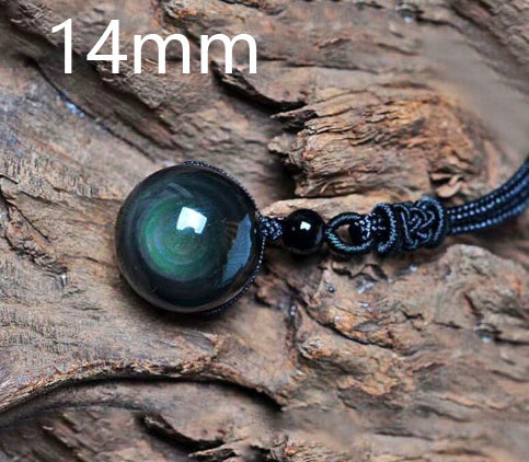 BoldlyBeautiful - Natural Obsidian Pendant Good Luck Necklace