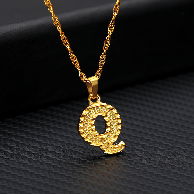 BoldlyBeautiful - 26 Letters Gold-Plated Pendant Necklace