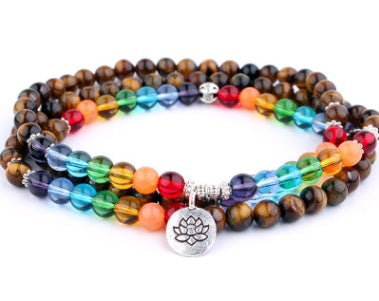 BoldlyBeautiful - Natural Stone Bracelet with Lotus Life Tree Anklet