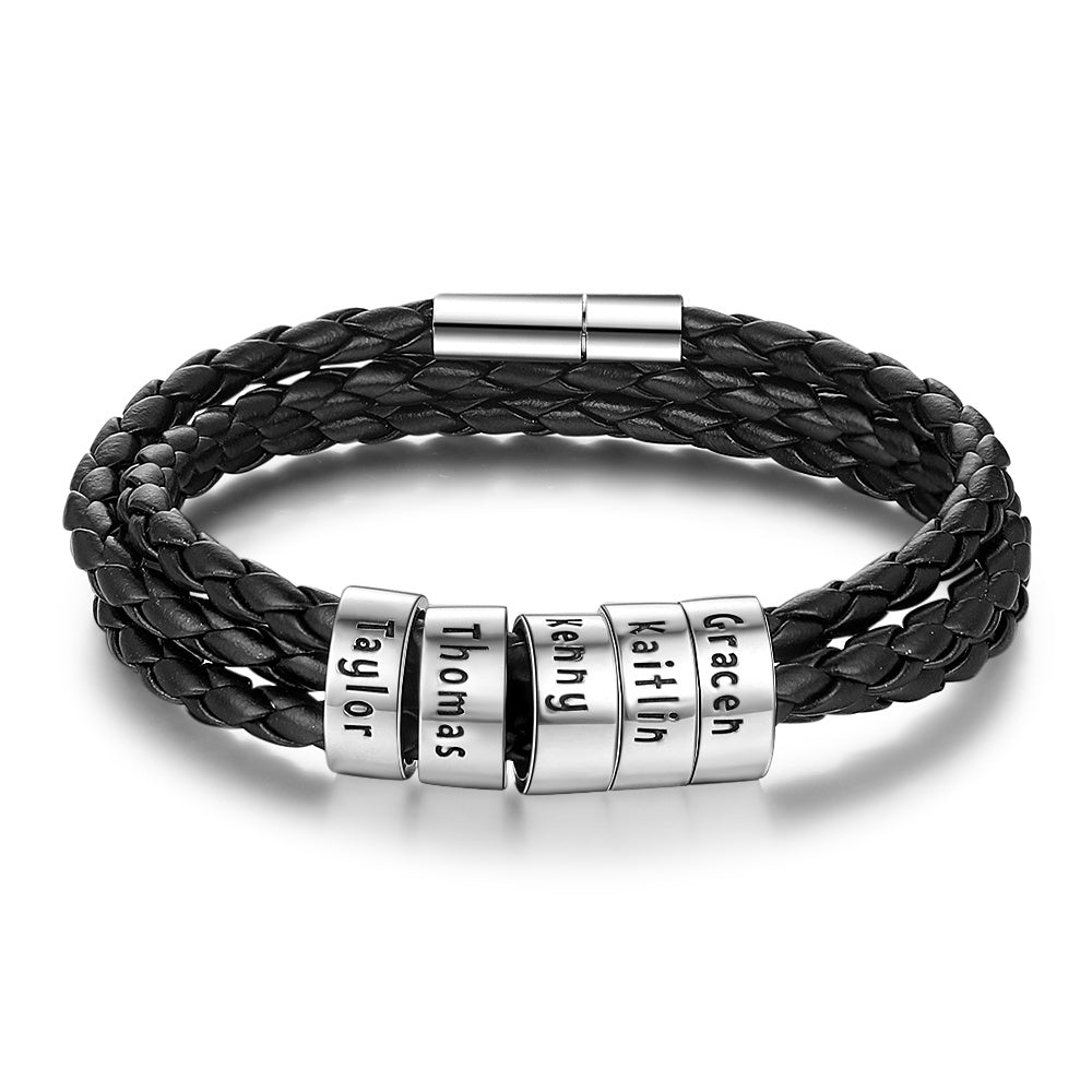 BoldlyBeautiful - Braided Genuine Leather Bracelet Jewelry