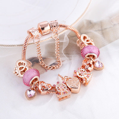 BoldlyBeautiful - Heart Crown Beads Bracelet | Daily Wear