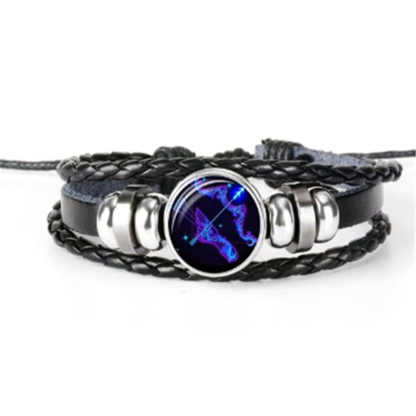 BoldlyBeautiful - Zodiac Constellation Braided Design Bracelet for Men Women Kids