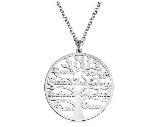 BoldlyBeautiful - Family Tree Stainless Steel Customized Pendant Necklace