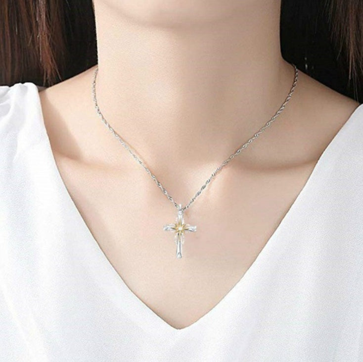 BoldlyBeautiful - Octagonal Star Cross Alloy Pendant Necklace