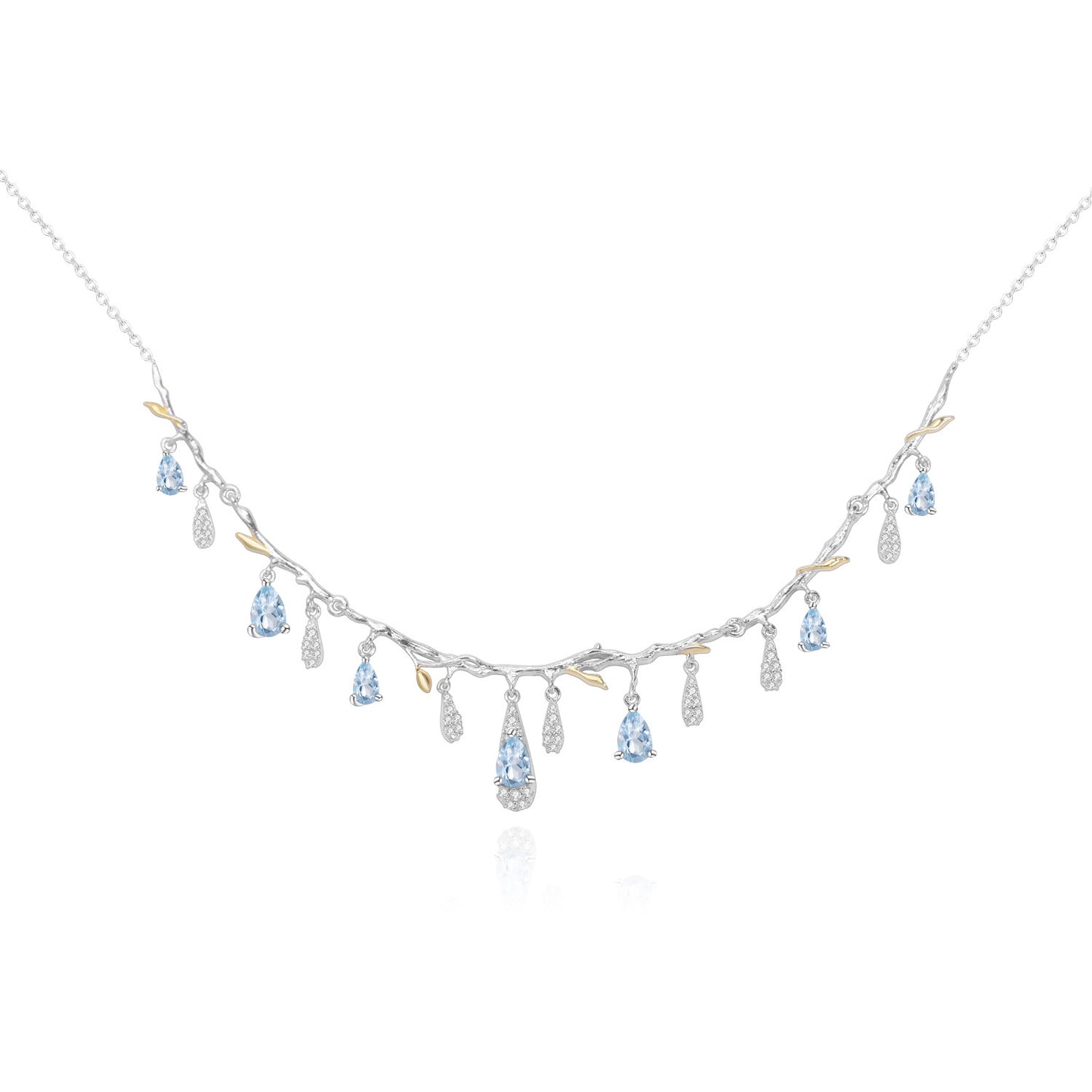 BoldlyBeautiful - S925 Silver Natural Topaz Necklace