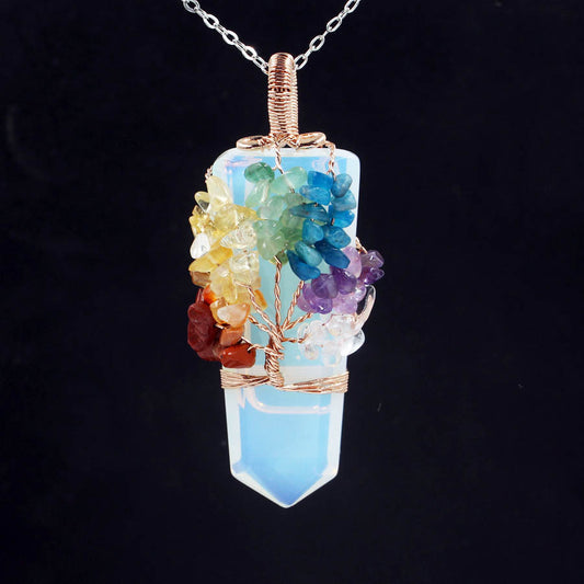 BoldlyBeautiful - Sword-Shaped Crystal Tree Necklace