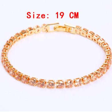 BoldlyBeautiful - Cubic Zirconia Tennis Bracelet Iced Out Chain Crystal Jewelry