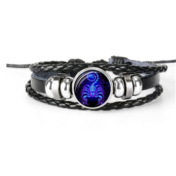 BoldlyBeautiful - Zodiac Constellation Braided Design Bracelet for Men Women Kids