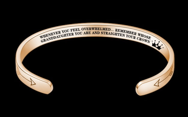 BoldlyBeautiful - Mantra Bracelet with Quotes Stainless Steel Cuff Inspirational Jewelry