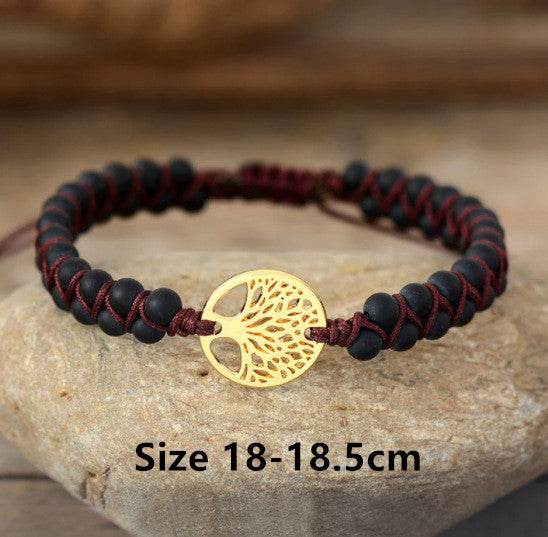 BoldlyBeautiful - Agate Hand-woven Beads Yoga Bracelet