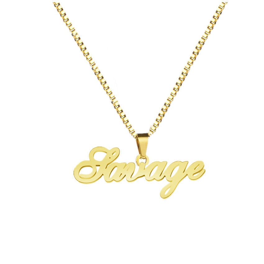 BoldlyBeautiful - Custom Name Stainless Steel Necklace with 18K Gilded Letters