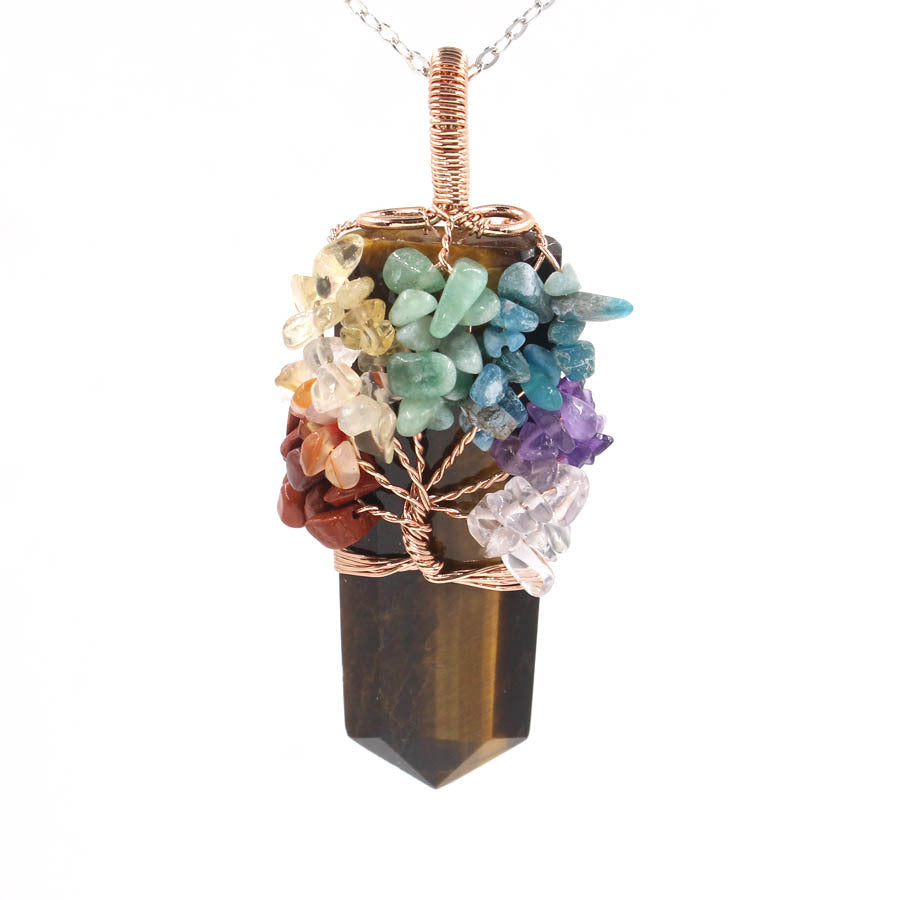 BoldlyBeautiful - Sword-Shaped Crystal Tree Necklace