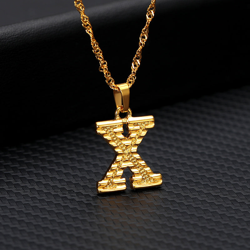 BoldlyBeautiful - 26 Letters Gold-Plated Pendant Necklace