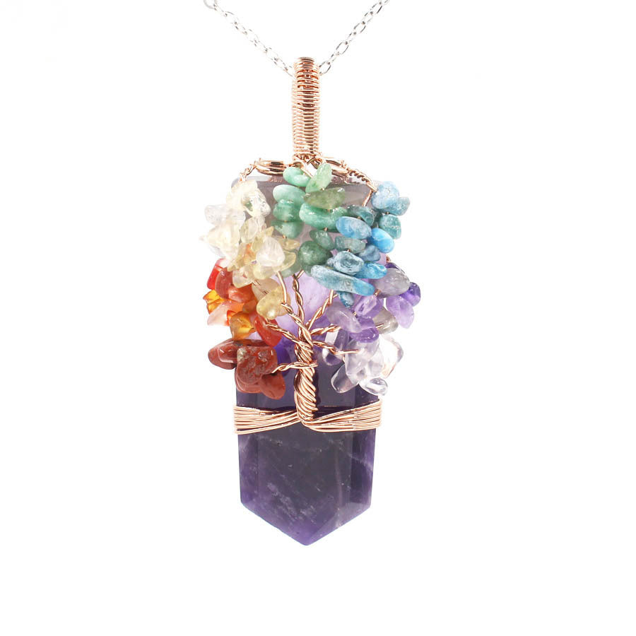 BoldlyBeautiful - Sword-Shaped Crystal Tree Necklace