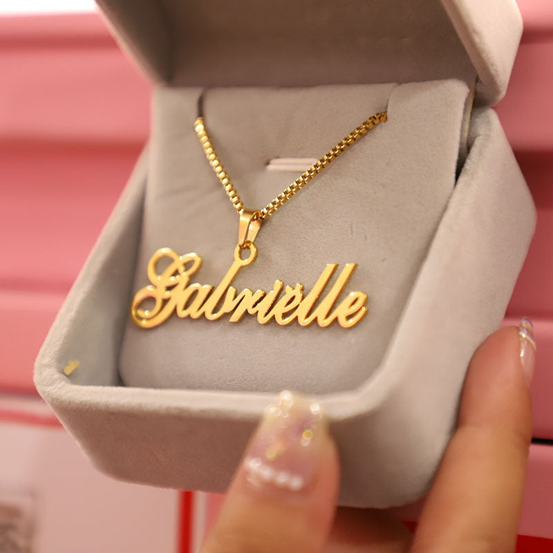 BoldlyBeautiful - Custom Name Stainless Steel Necklace with 18K Gilded Letters