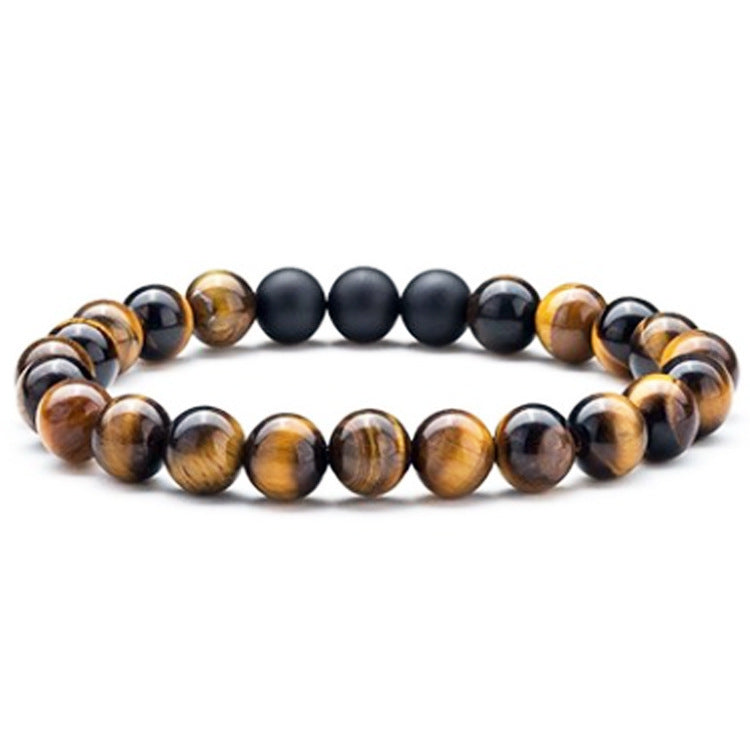 BoldlyBeautiful - Tiger Eye Couple Bracelets Matte Black Agate Beads Jewelry